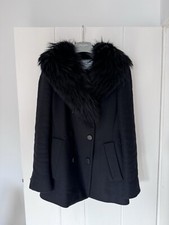 Prada Jacket Small Fur Collar Wool Pea coat