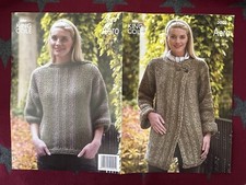 Pre-owned Knitting Pattern - King Cole 3002 - Ladies’ Jacket, Top - 34-44” Aero