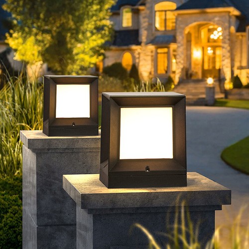 Outdoor post lights black gate - outdoor,