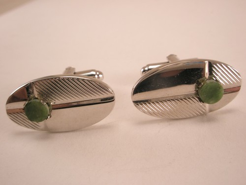 Genuine green jade oval stone - genuine,
