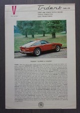 TRIDENT CLIPPER V8 SUPER orig 1970s UK Mkt Sales Leaflet Brochure