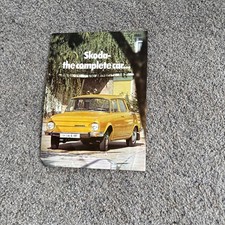 Skoda S100 Saloon 1973 UK Market Foldout Sales Brochure
