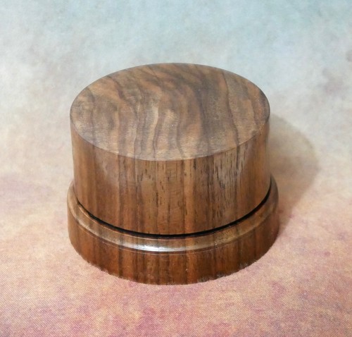 Walnut wood display - wood, plinth