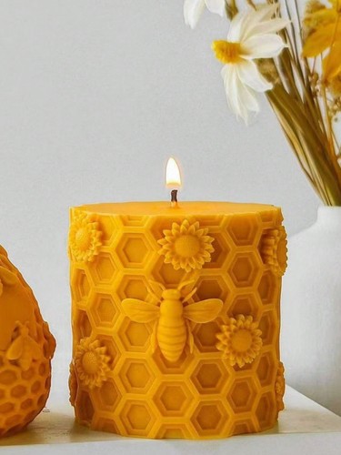 Bee honeycomb cylindrical - bee,