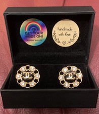 Vintage CHANEL Button Earrings