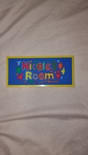 ROOM DOOR NAME PLATE 3D   PURPLE /RED /YELLOW/GREEN/BLUE