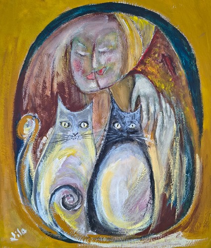 Original acrylic painting - painting, on