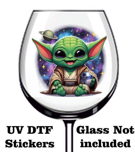 Colourful baby yoda dtf - yoda, uv-dtf