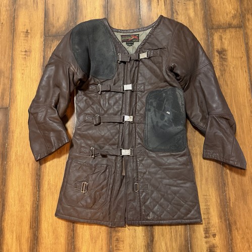 Vtg brown leather - vtg, 10-x