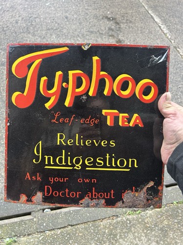 Enamel advertising sign - enamel,