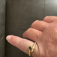 18ct  Snake Ring  Gold Magnificient Diamonds & Sapphire 750