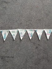 SEASIDE THEME HANDMADE FABRIC BUNTING, 13 FLAGS