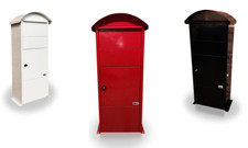 LARGE PARCEL DROP BOX ROUND ROOF FREESTANDING LETTER BOX LOCKABLE SECURE