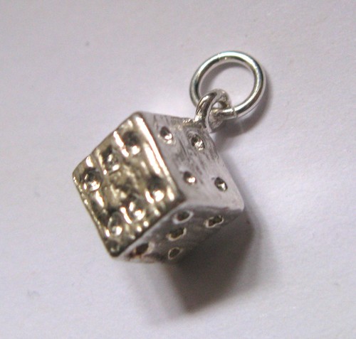 Sterling silver solid - sterling, dice