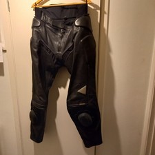 Heine Gericke Leather Armoured Motorcycle Trousers Size 34. Black. Free postage.