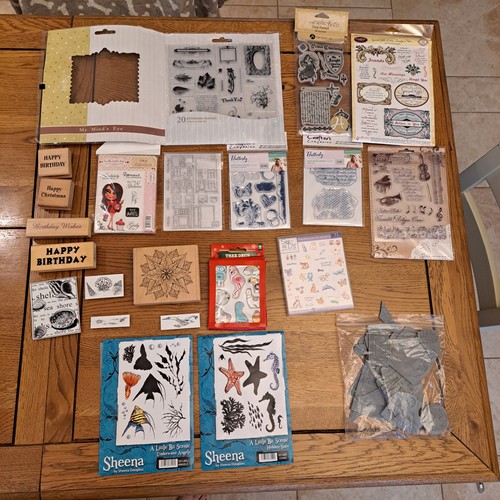 Rubber stamps card - rubber,