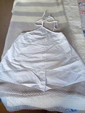 Zara White Cotton Hankerchief Style Halter Neck Top Size S