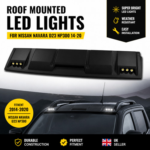 Black roof mounted led - black, lights