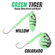 Glow green tiger - glow, (painted