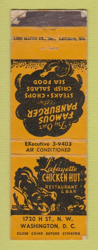 Matchbook cover lafayette - -,