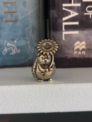 Small brass hedgehog - small, holding