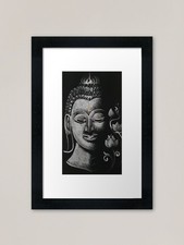 Charcoal Buddha Framed Art