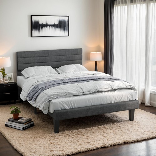 3ft linen upholstered - linen, single
