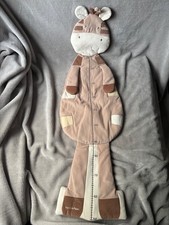 Mamas & Papas Zeddy Zebra Soft Plush Wall Height Chart Beige Brown Unisex