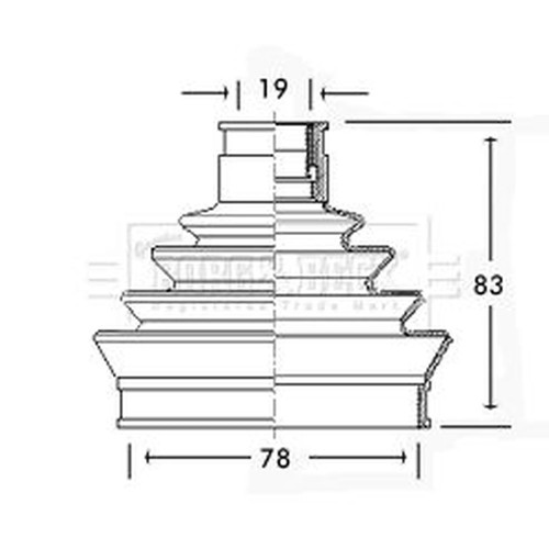 Borg beck drive shaft bellow - borg,