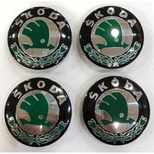 4x New SKODA CENTRE CAPS Wheel Hub For Citgo Fabio Felicia Octavia Yeti