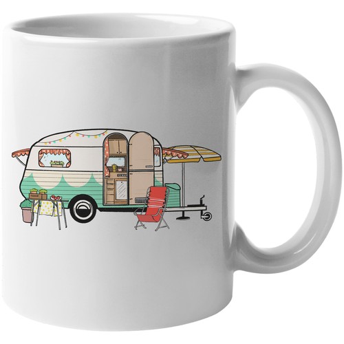 Coffee mug vintage camping - coffee,