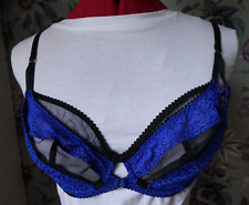 Gossard Envy Non Padded Plunge Bra  Black/Blue  Style No 19801  34D