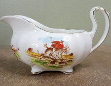 Rare & Vintage, Roslyn 'Tally Ho' Hand Painted, Bone China Milk Jug or Creamer