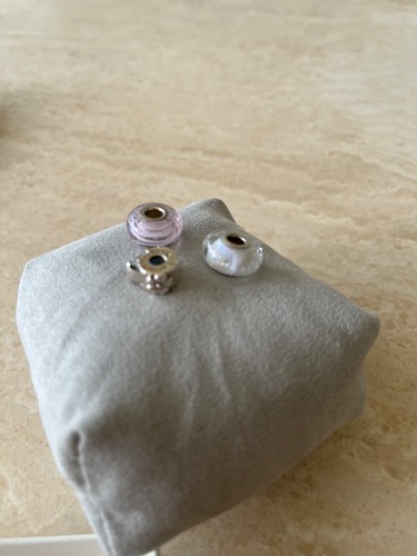 Two silver and glass - , chamilia