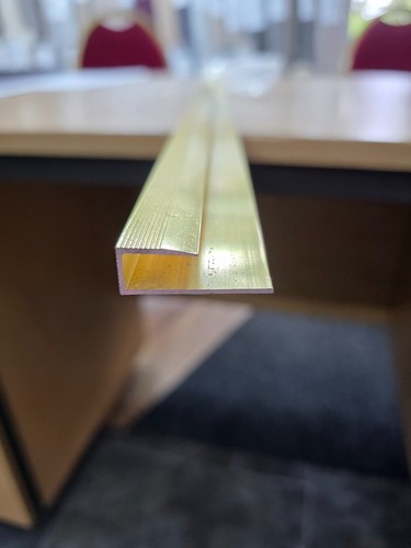 Brass door bars square edge - brass,