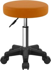 FURWOO Round Rolling Stool with Wheels Height Adjustable Stool Spa Stool for Sa