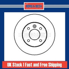 2x Brake Discs Solid For Vauxhall Astra F/MK3 1.4 S Borg & Beck 569108