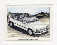 Vauxhall Sports Car Card 1989