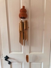 Bamboo wind chimes with orange top