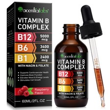 2 Pack Vitamin B12 and B6 Liquid Drops B12 Sublingual Vitamin B Complex - B 1...