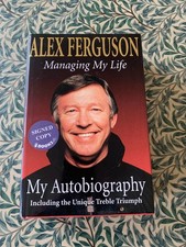 Alex Ferguson signed book Managing My Life My Autobiography bookplate