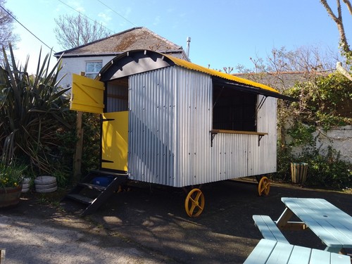 Shepherds hut outside - shepherds, hut,outside
