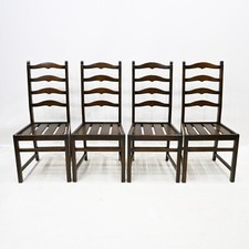 Set of 4 1970s Ercol Ladderback Dining Chairs Dark Finish FREE UK Delivery*