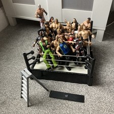 WWE Wrestling x23 Action Figure Bundle Jakks Titan Tron Vintage 1999 WWF & Ring