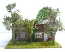 TT gauge UNIQUE derelict cottage house pub building diorama with trees  TT120