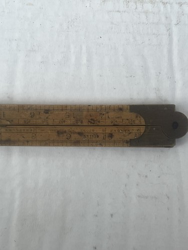 Boxwood and brass folding rule - and,