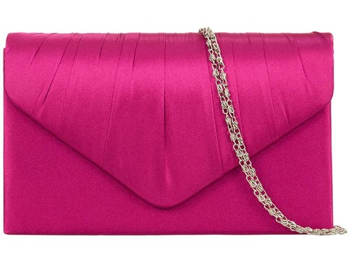 Women satin pleated - women, clutch