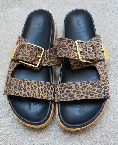 Ladies leopard print - , sandals