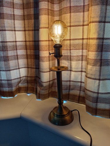 Table lamp brass e27 - brass,, bulb