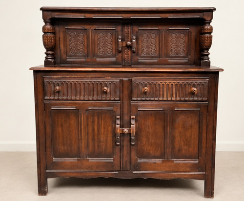 Ercol dark oak - oak, cupboard